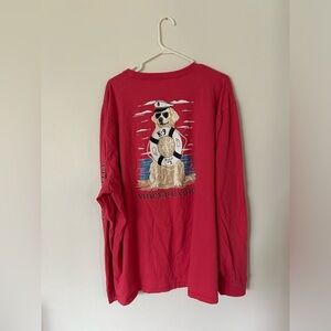 Coral Vineyard Vines Rescue Pup Long Sleeve Size 3XB